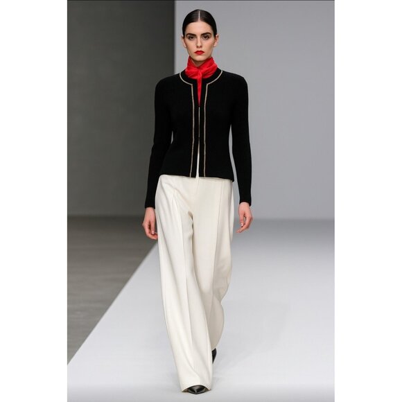 Maje Meridien Chain-Trim Cardigan Size 2 - Picture 2 of 16